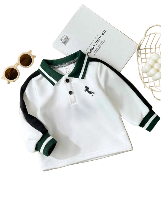 Baby boy casual printed long sleeve top autumn wear