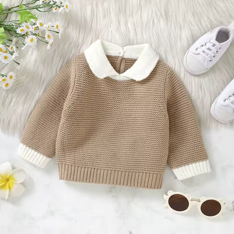 Baby boy knit sweater autumn winter long sleeve pullover