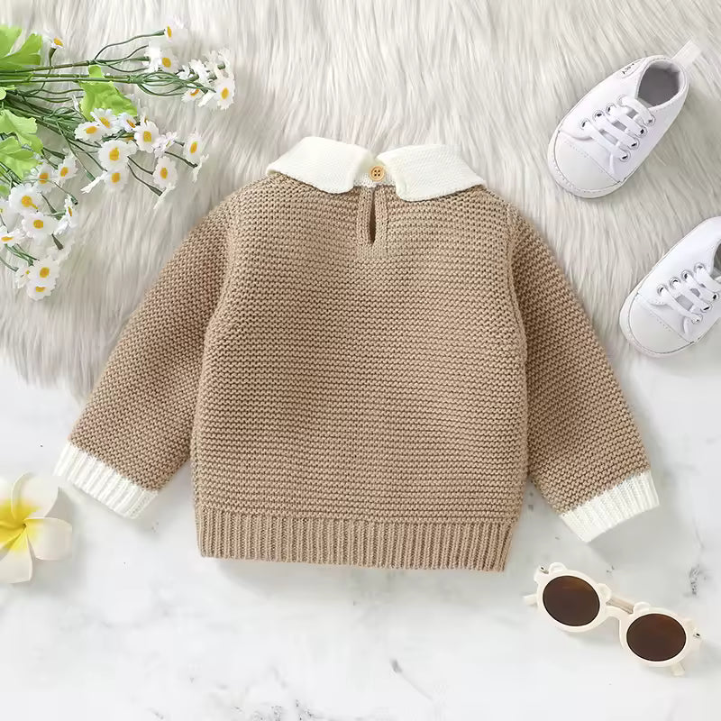 Baby girl turtle neck sweater winter fashion
