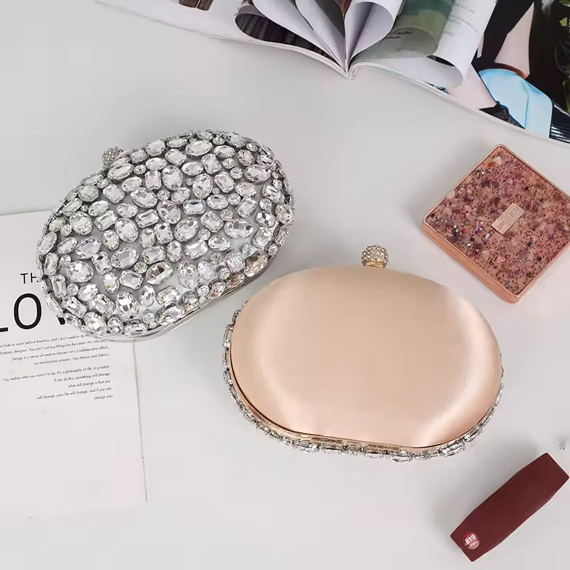 Crystal Silver Diamond Evening Bags Women  Clutch Bags