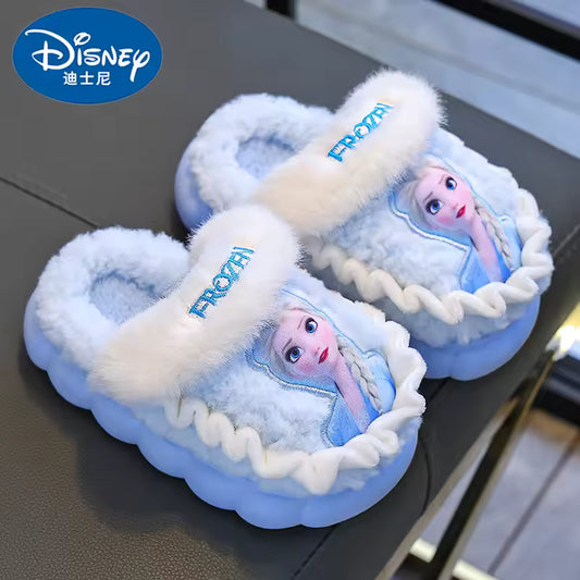 Frozen Elsa non-slip pink and blue children’s slippers