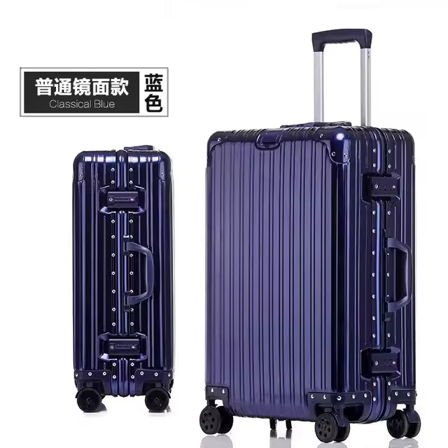 Two blue suitcases 