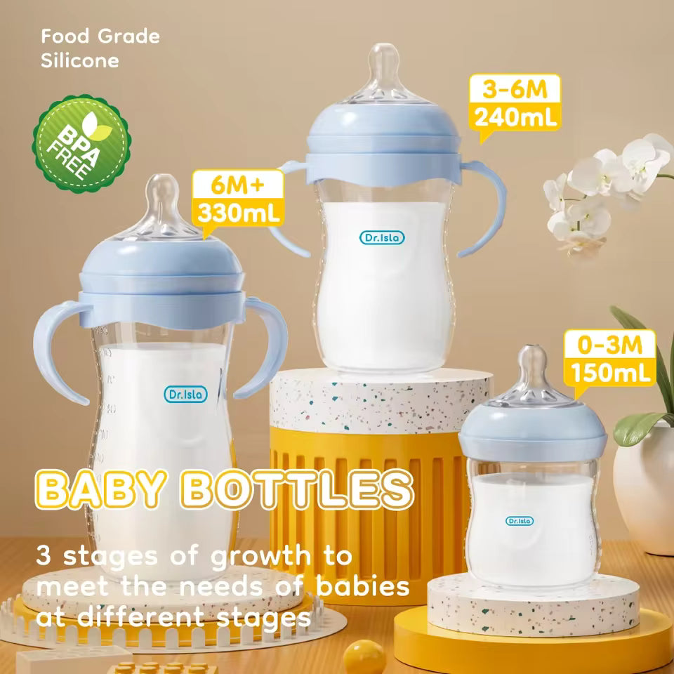 240ml BPA-Free Baby Bottle for Infants – Ergonomic Handle