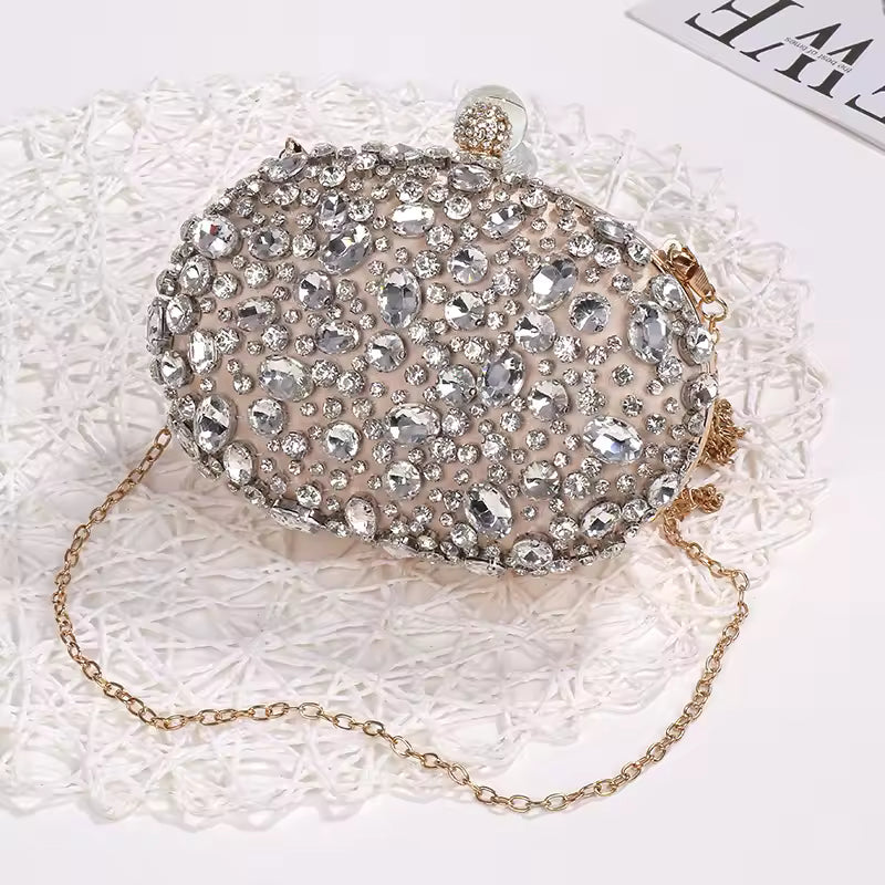 Crystal Silver Diamond Evening Bags Women  Clutch Bags