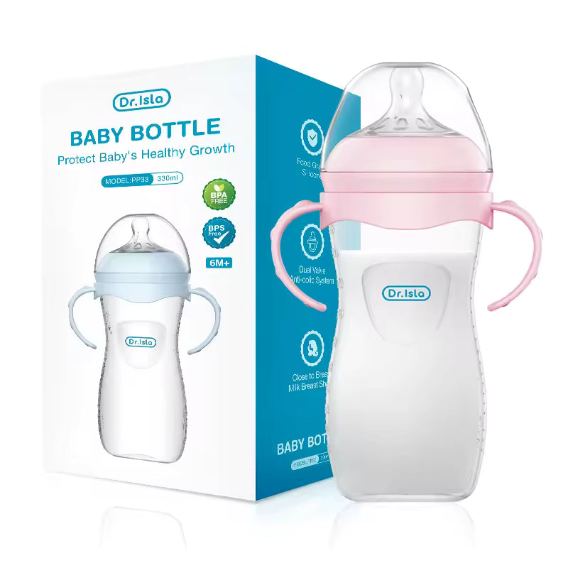 Ergonomic Baby Bottle with Handle – Perfect for Self-Feeding