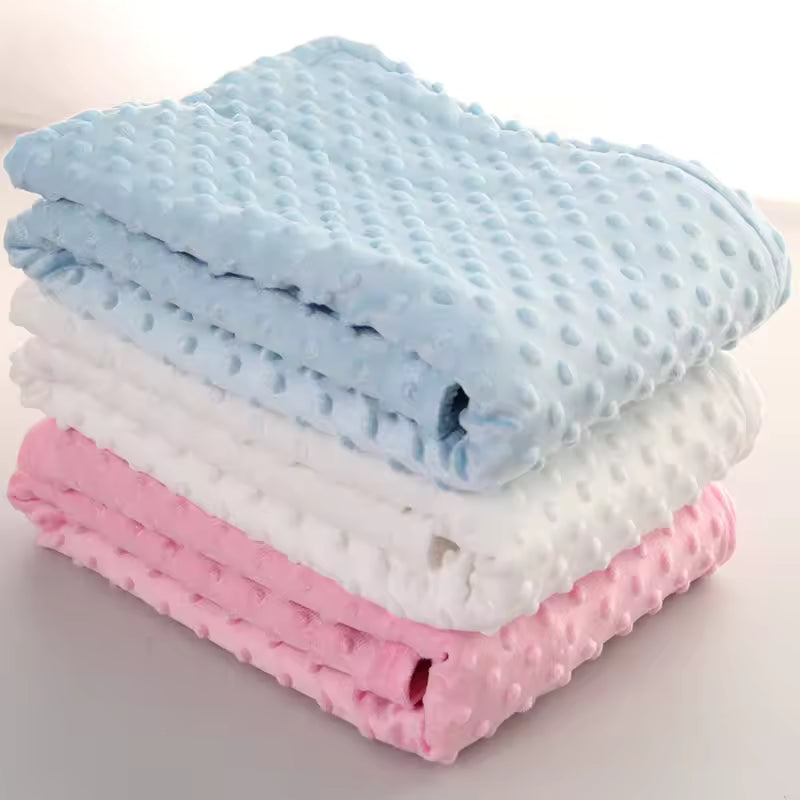 Baby Blanket  NewbornSoft FleeceCotton Quilt Infant Bedding Swaddle Wrap