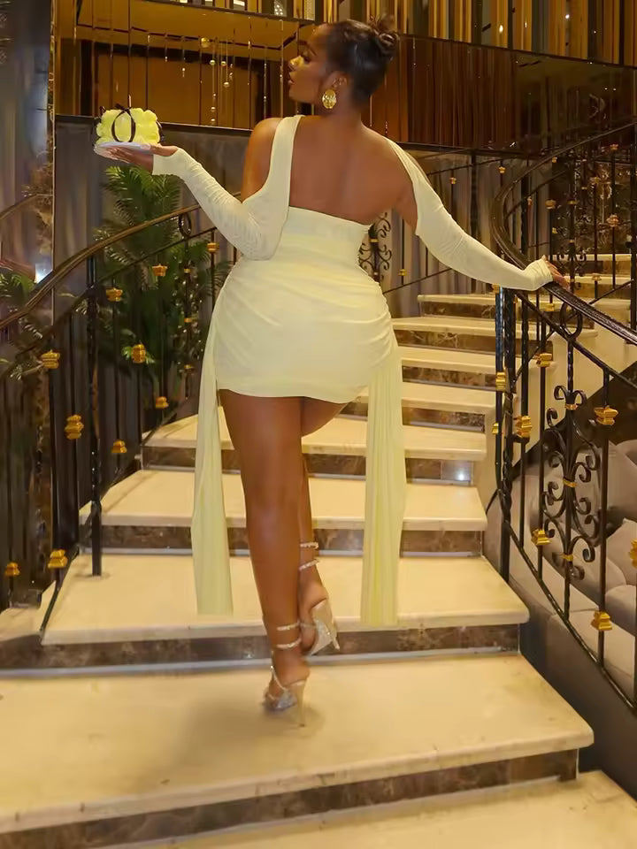 Sexy See Through Dress+Shawl Women