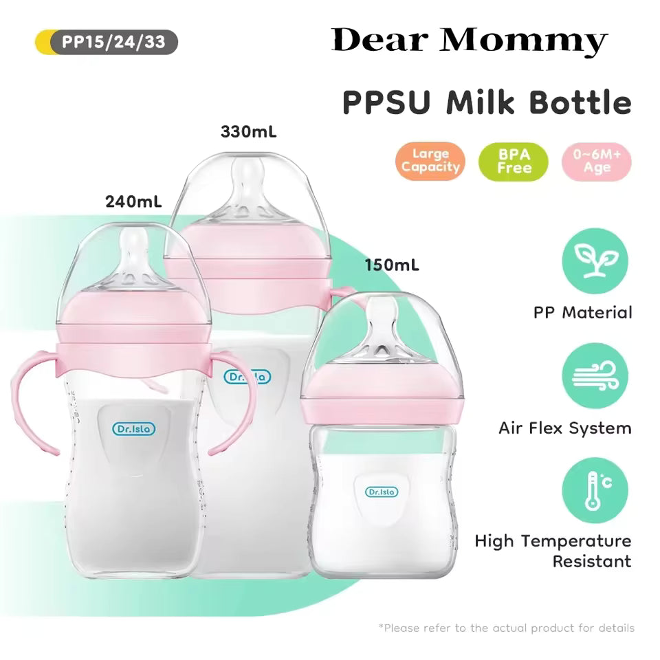  150ml Baby PP Bottle with Handle – Newborn Feeding Milk Bottle