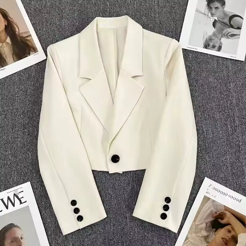 White blazer Cropped Blazers Woman