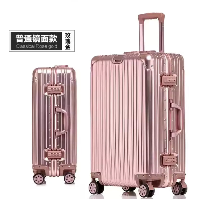 Rose gold suitcase
