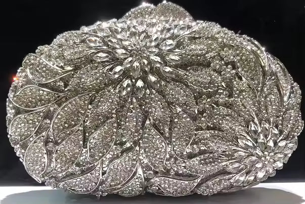 Gold Metal Evening Clutch Bags Luxury Women